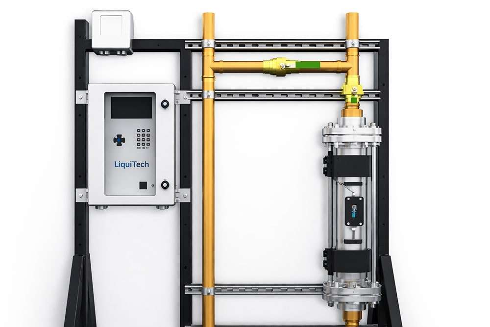 LiquiTech Copper-Silver Ionization system mounted on a wall panel, used for long-term Legionella control in building water systems